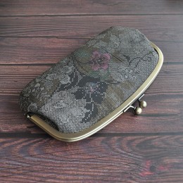 大島紬親子がま口財布(#3)